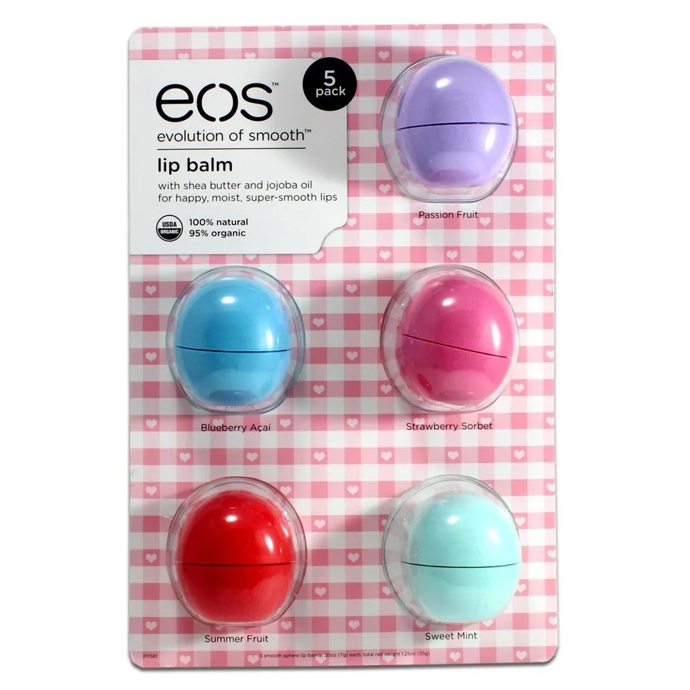 EOS Smooth Sphere Lip Balm Pink 5Pack (InStore Only Multipack