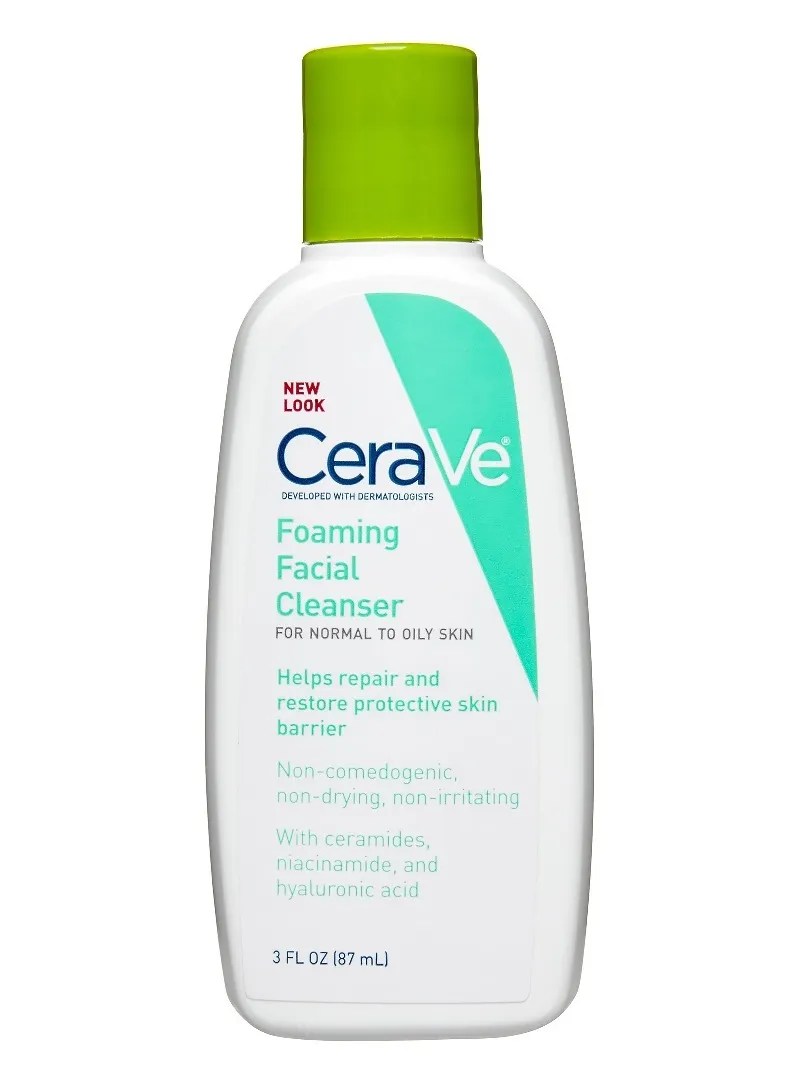 CeraVe Foaming Facial Cleanser for Normal to Oily Skin, 3 oz (87ml