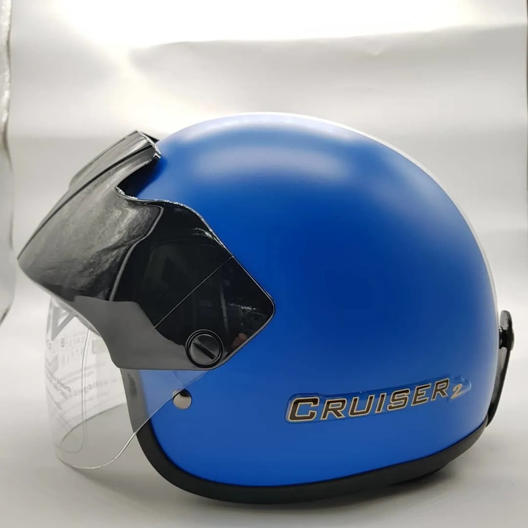 Original SGV Stripes Cruiser Matt Colour Helmet ( Matt Blue ) Lee Hin