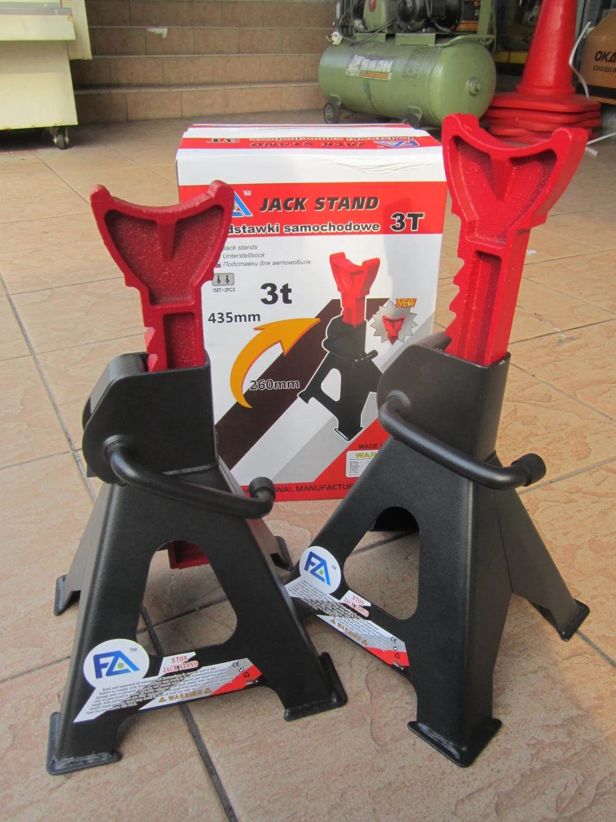 FA Advance 3 Ton Steel Garage Jack Stand (per pair) MY Power Tools
