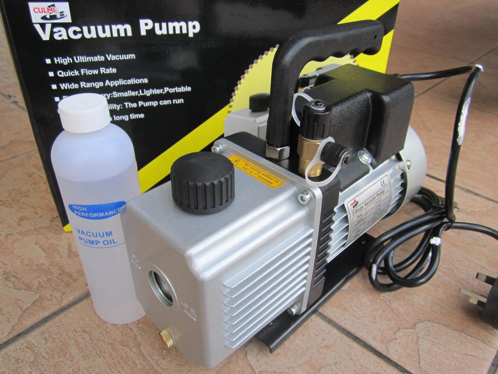 Culmi 1/2HP 4.0CFM (15 microns) Dual Stage Vacuum Pump MY Power Tools