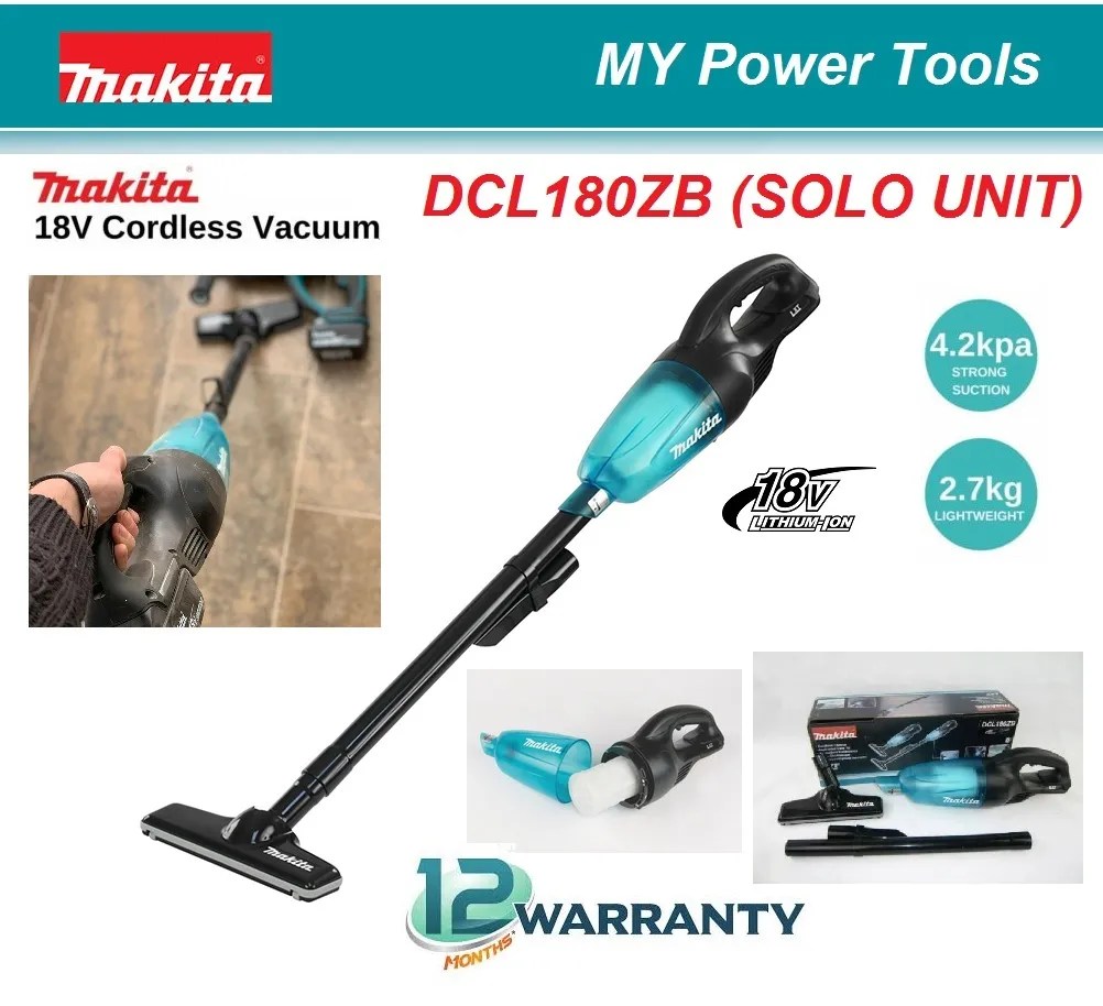 Makita DCL 18V Black Cordless Vacuum Cleaner (Solo Unit) MY Power Tools