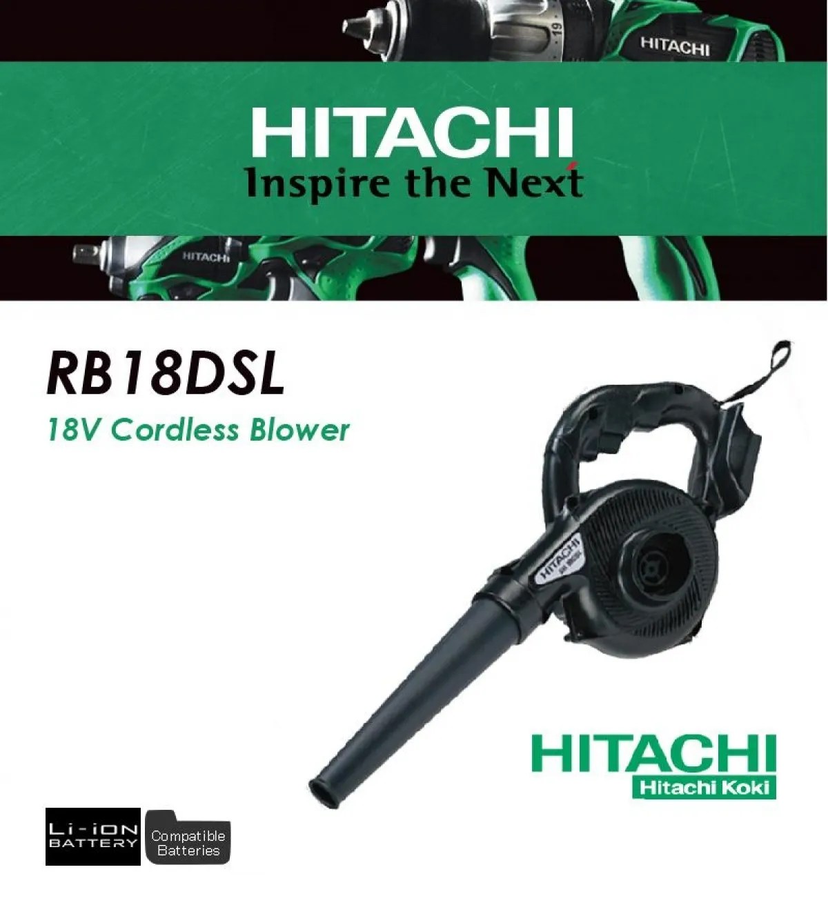 Hitachi 18V LiIon Cordless Blower Solo Unit MY Power Tools