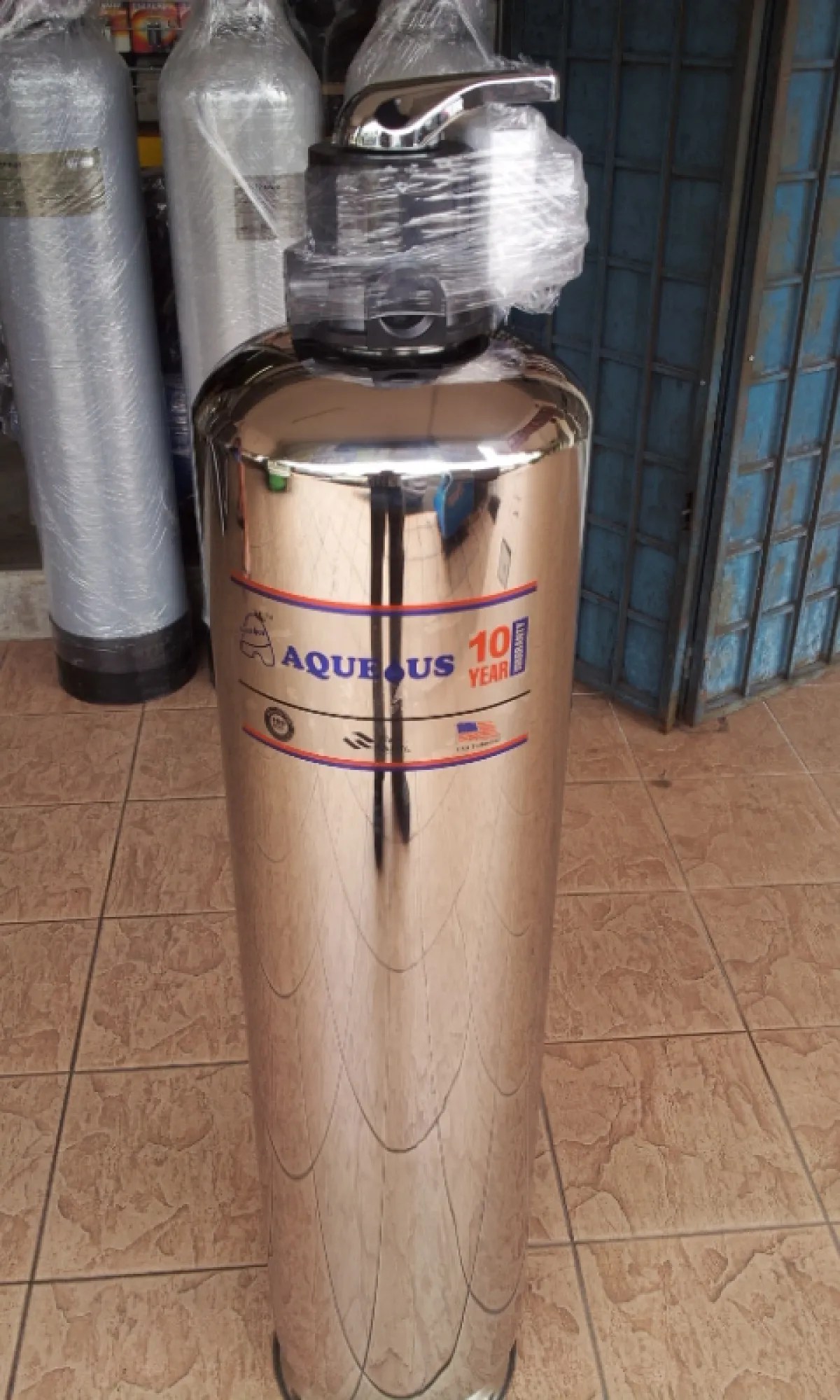 Aqueous 10" x 44" Stainless Steel Outdoor Water Filtration System MY
