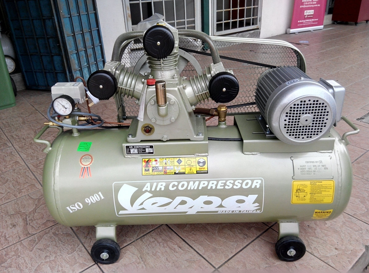 Vespa 2.0HP 3W Cylinder 95L Single Stage Air Compressor MY Power Tools