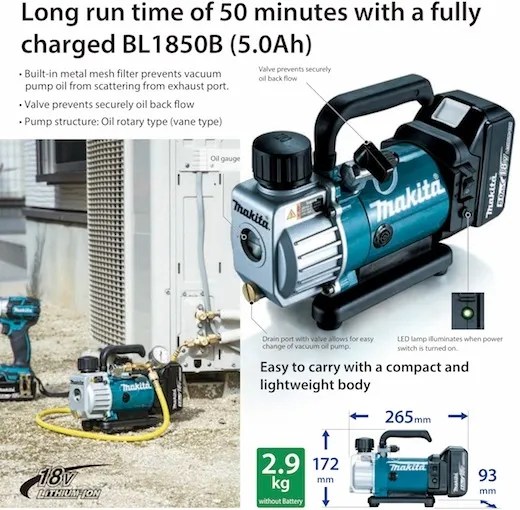 Makita 18V Cordless Vacuum Pump MY Power Tools