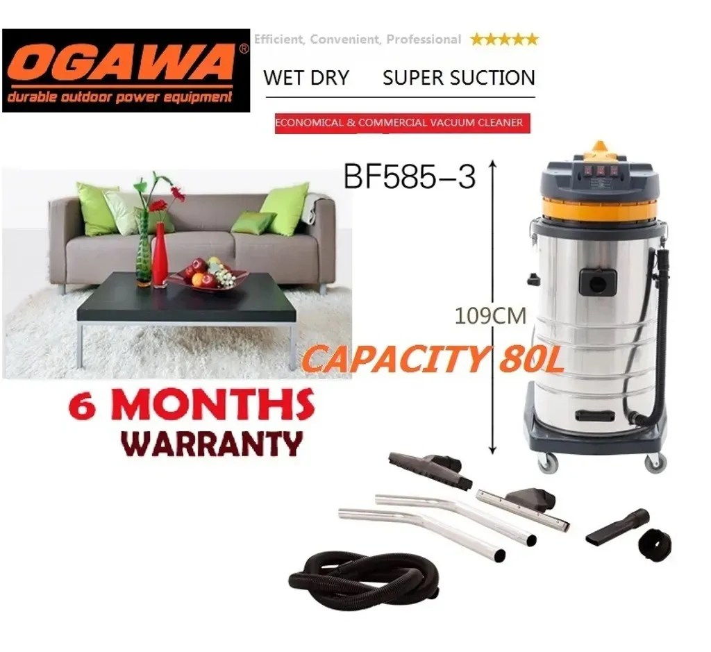 Ogawa BF5853 (3000W) 80L Heavy Duty Wet & Dry Vacuum Cleaner MY