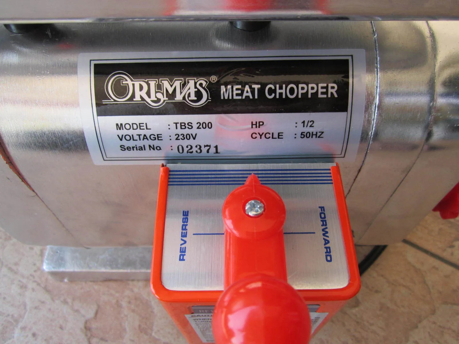 Orimas 1/2HP Tabletop Meat Mincer Machine MY Power Tools