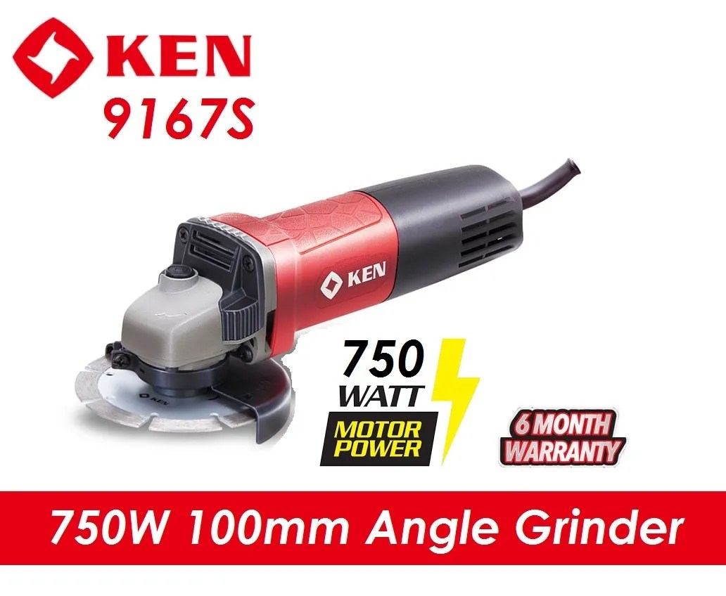 Ken Professional 750W (4") 100mm Slim Angle Grinder MY Power Tools