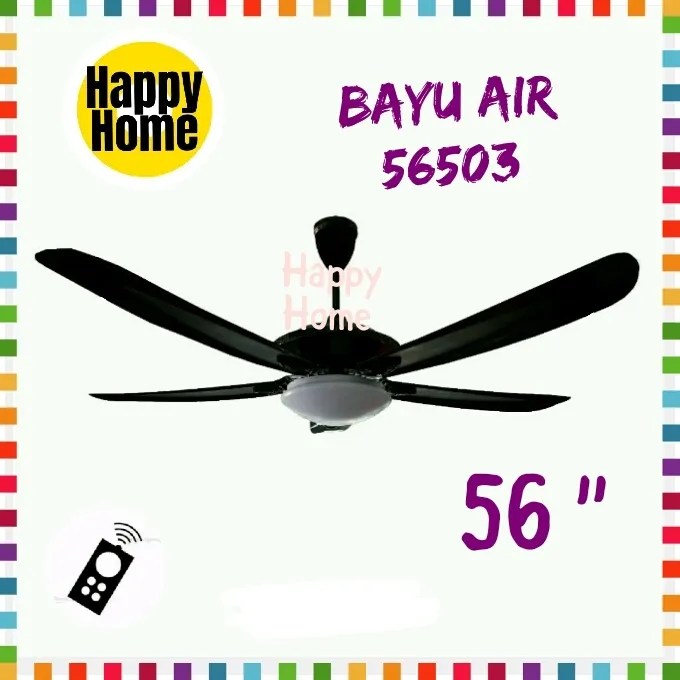 Bayu Air 56503 Black Color 56Inch 5 ABS Blades Comes With Remote