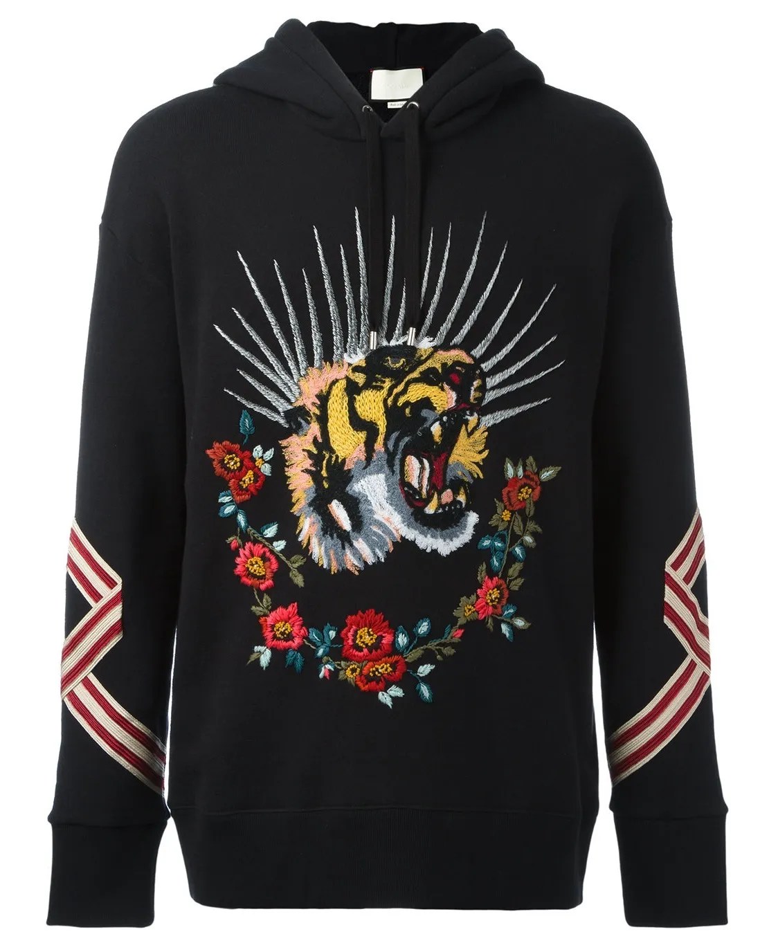 Indie Designs Tiger Embroidered Hooded Sweatshirt Indie Designs Clothing