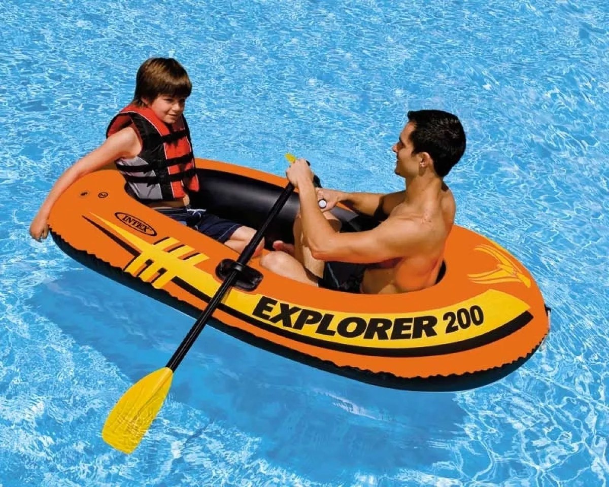 Intex 58331 Explorer 200 Boat Set Two Person Blow Up Pool Raftwss