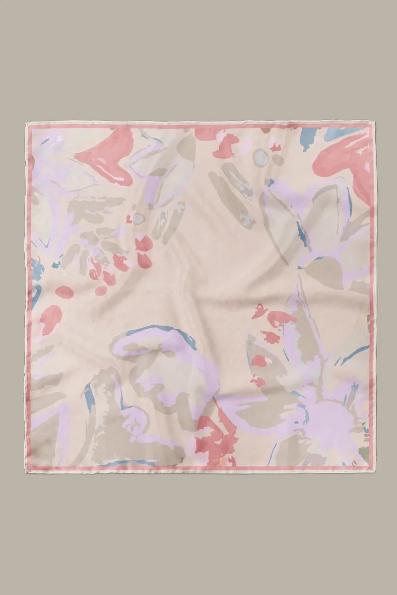 [HAWWA] Bloom Square Cotton Scarves Fifarasol