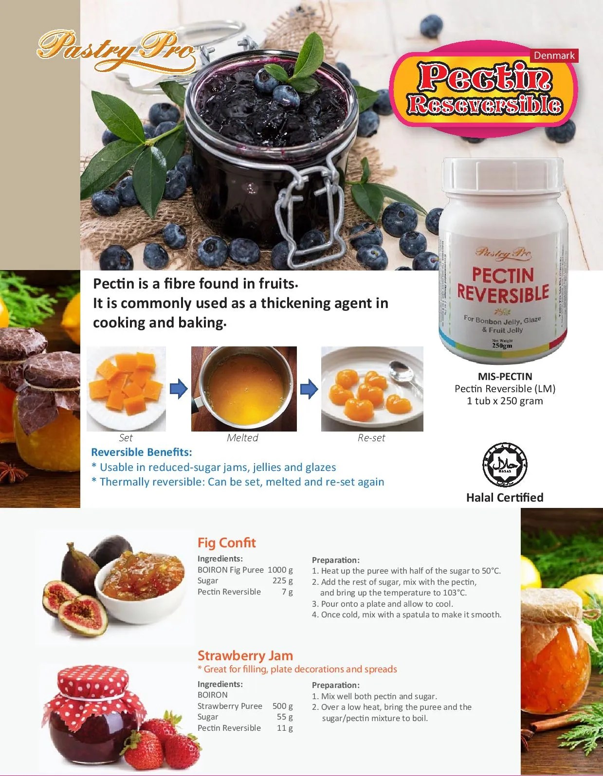 Pectin Reversible (LM) Powder, 50g Pastry Pro