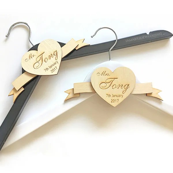 Wood Engraved Hanger I Am A Bride Wedding