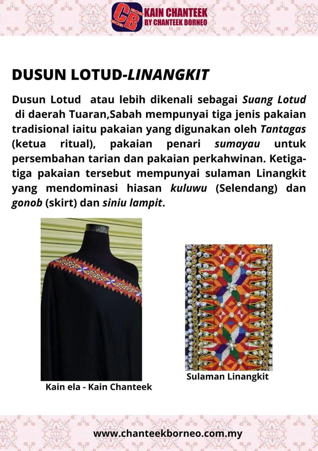 Kenali Corak Sabah – Chanteek Borneo eShop