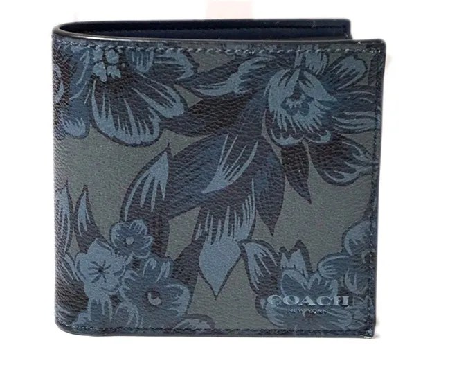 COACH FLORAL HAWAIIAN 3 IN 1 COMPACT ID PVC WALLET