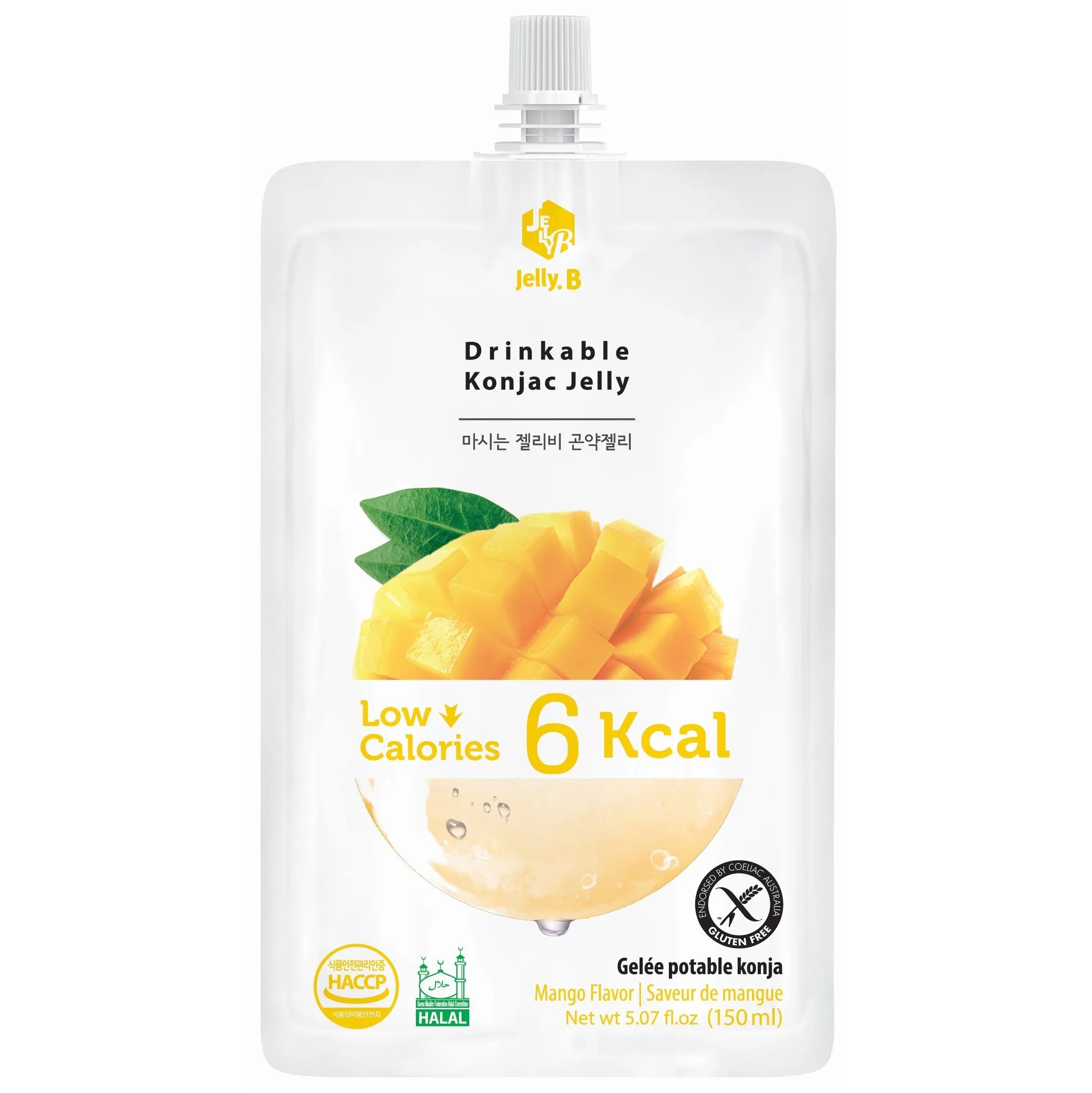 Korea JELLY.B Drinkable Mango Konjac Jelly (150ml) Healthy Low