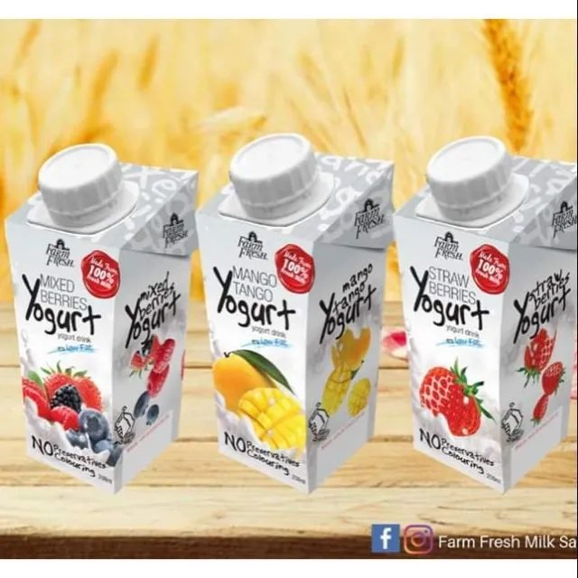 FARM FRESH UHT FRESH MILK YOGURT DRINK (200ML) MIX BERRIES Taste U