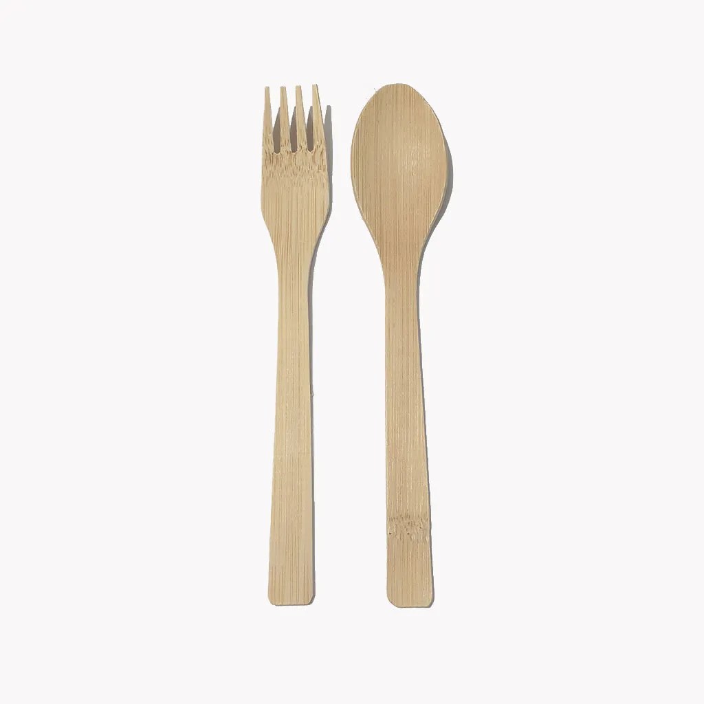 Disposable Bamboo Spoon and Fork The Bamboo Company