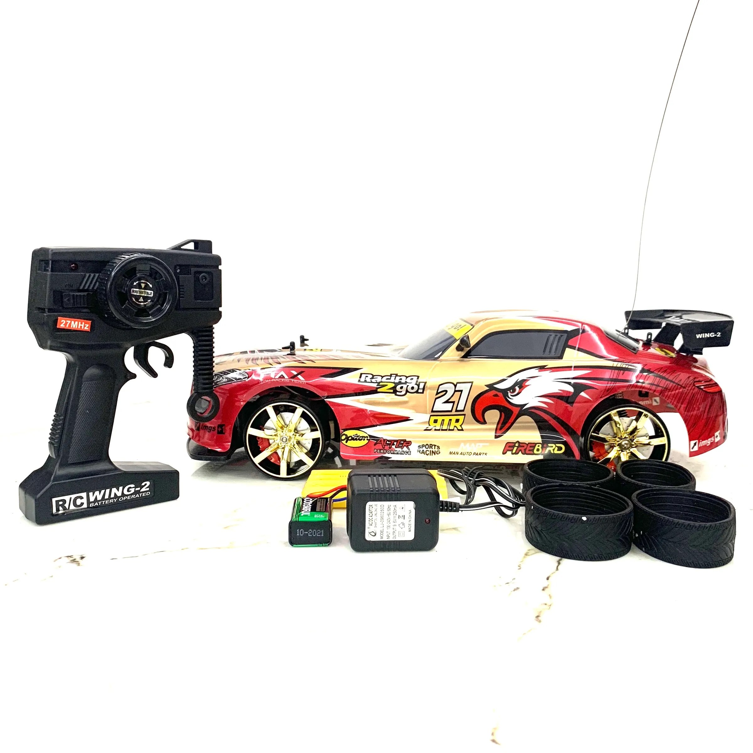 Wing 2 110 RC Drift Car Super Speed Remote Control Car Fire Bird