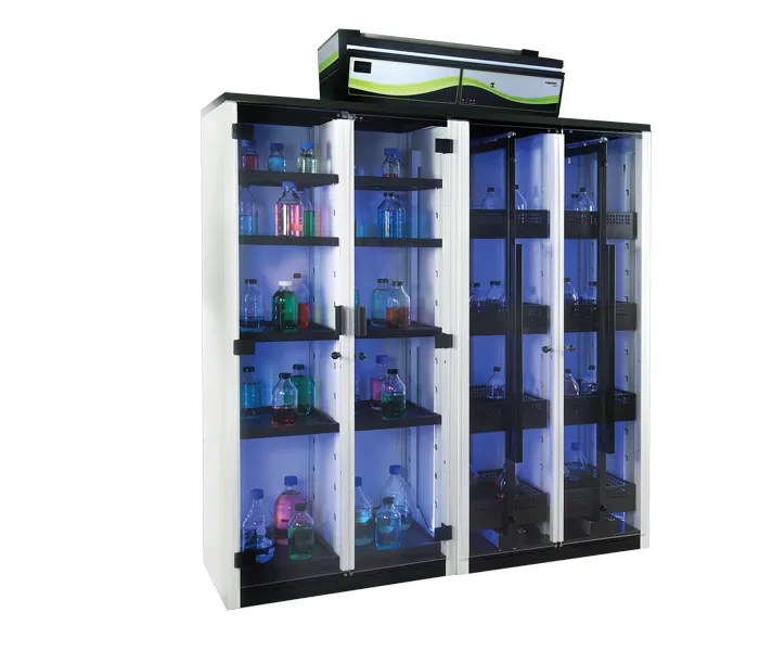 Ductless Filtration Chemical Storage Modern Lab