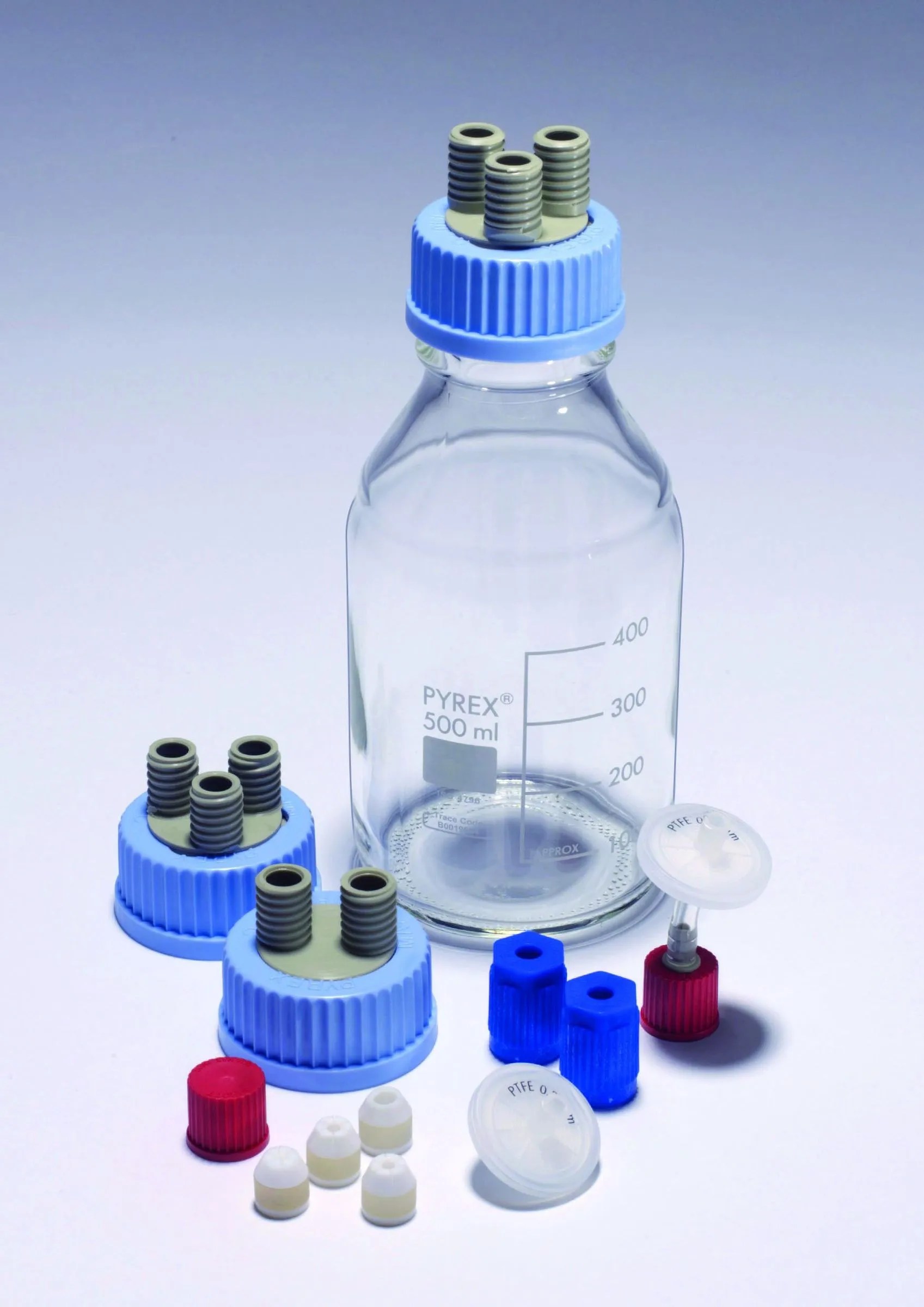 Media bottle connection system Modern Lab