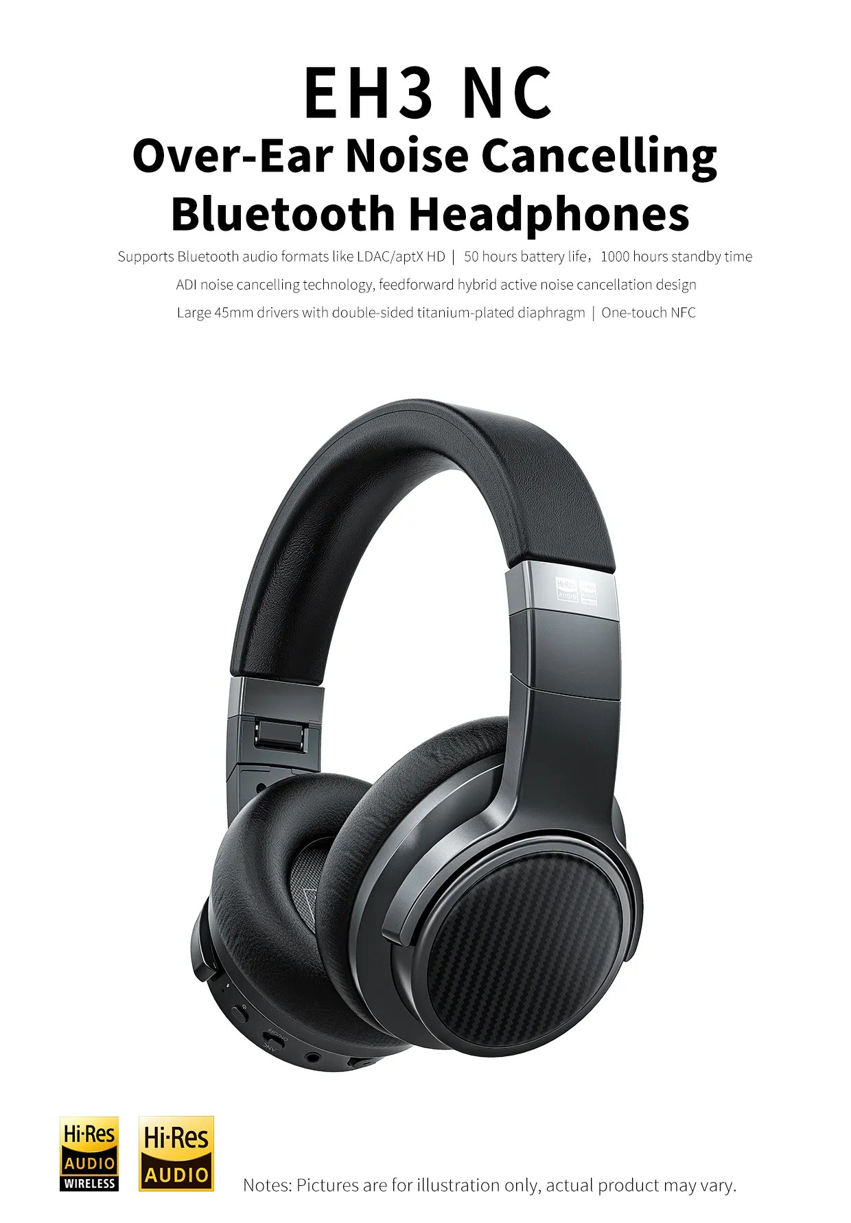 Best 2020 HiRes FiiO EH3NC Wireless Audiophile Headphones in Malaysia