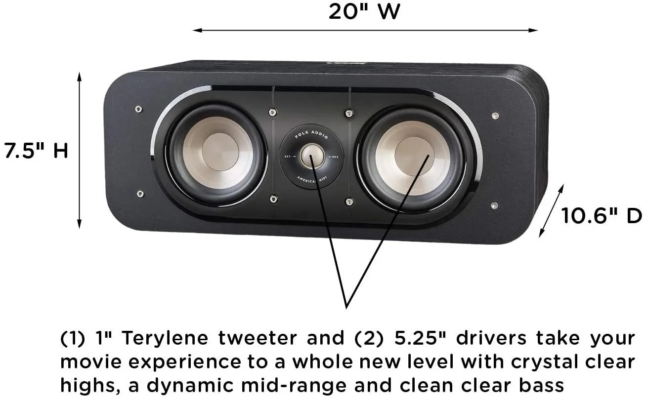 2020 Home Theater Center Channel Speaker Polk Audio TechX Malaysia