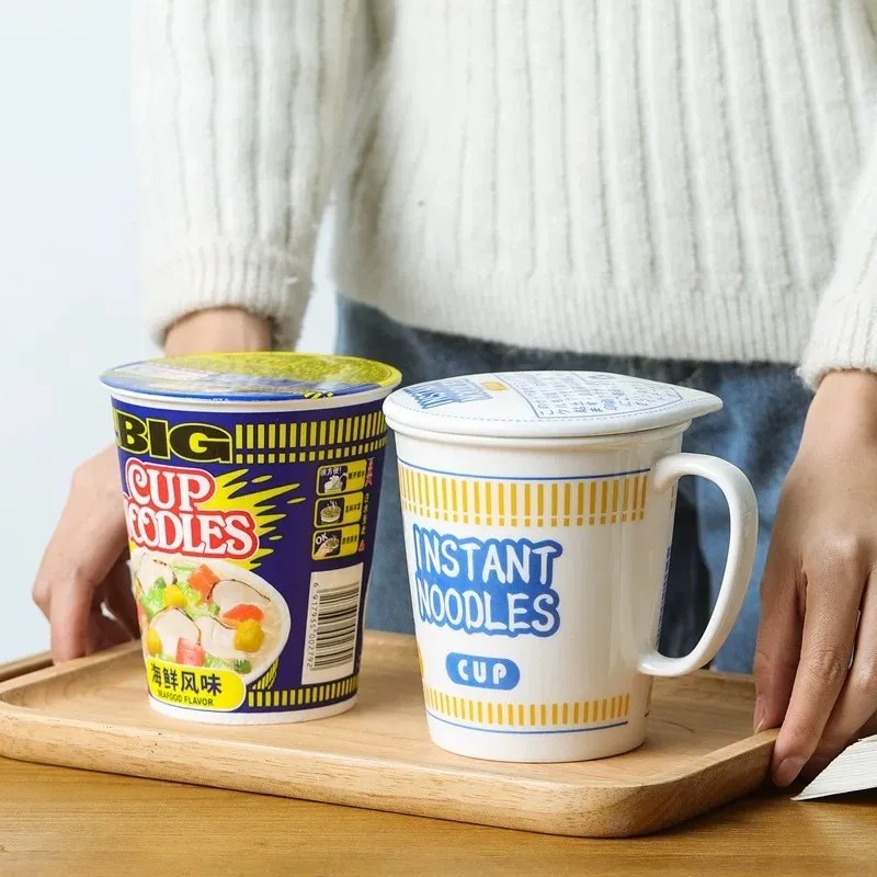 Instant Noodle Ceramic Bowl and Cup Getaholic Getaway Shopaholic