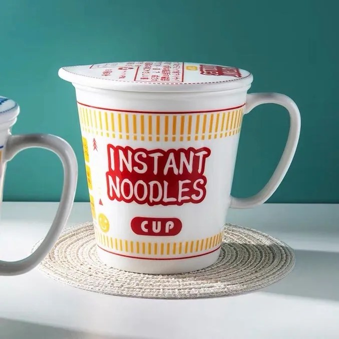 Instant Noodle Ceramic Bowl and Cup Getaholic Getaway Shopaholic