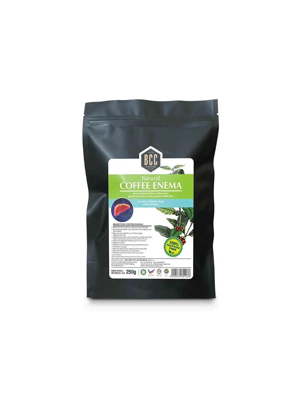 Natural Coffee Enema Powder, Pesticide FREE BCC BAN CHUAN