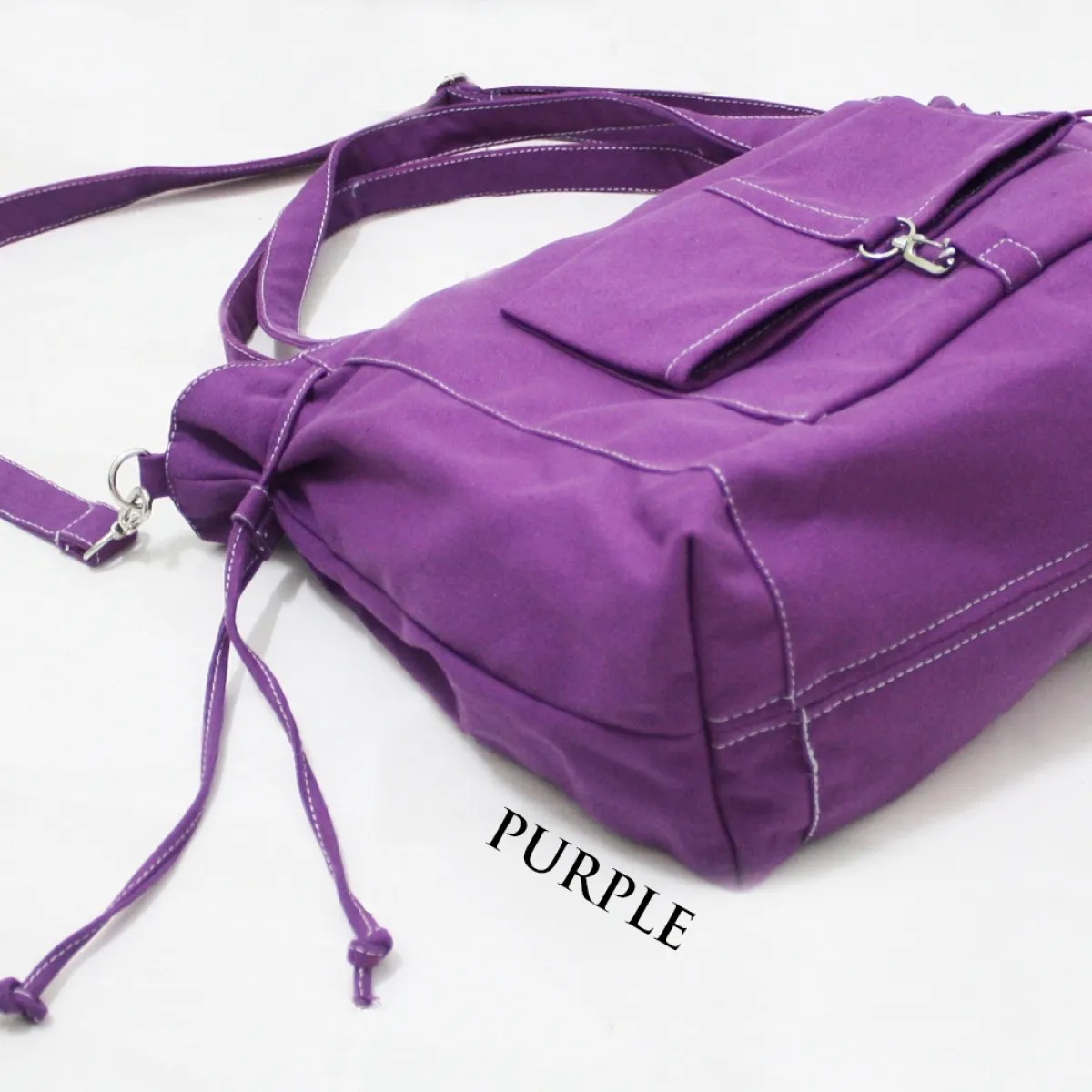 EZ DOUBLE STRAPS SHOULDER BAG WITH DETACHABLE SLING STRAP Kinies