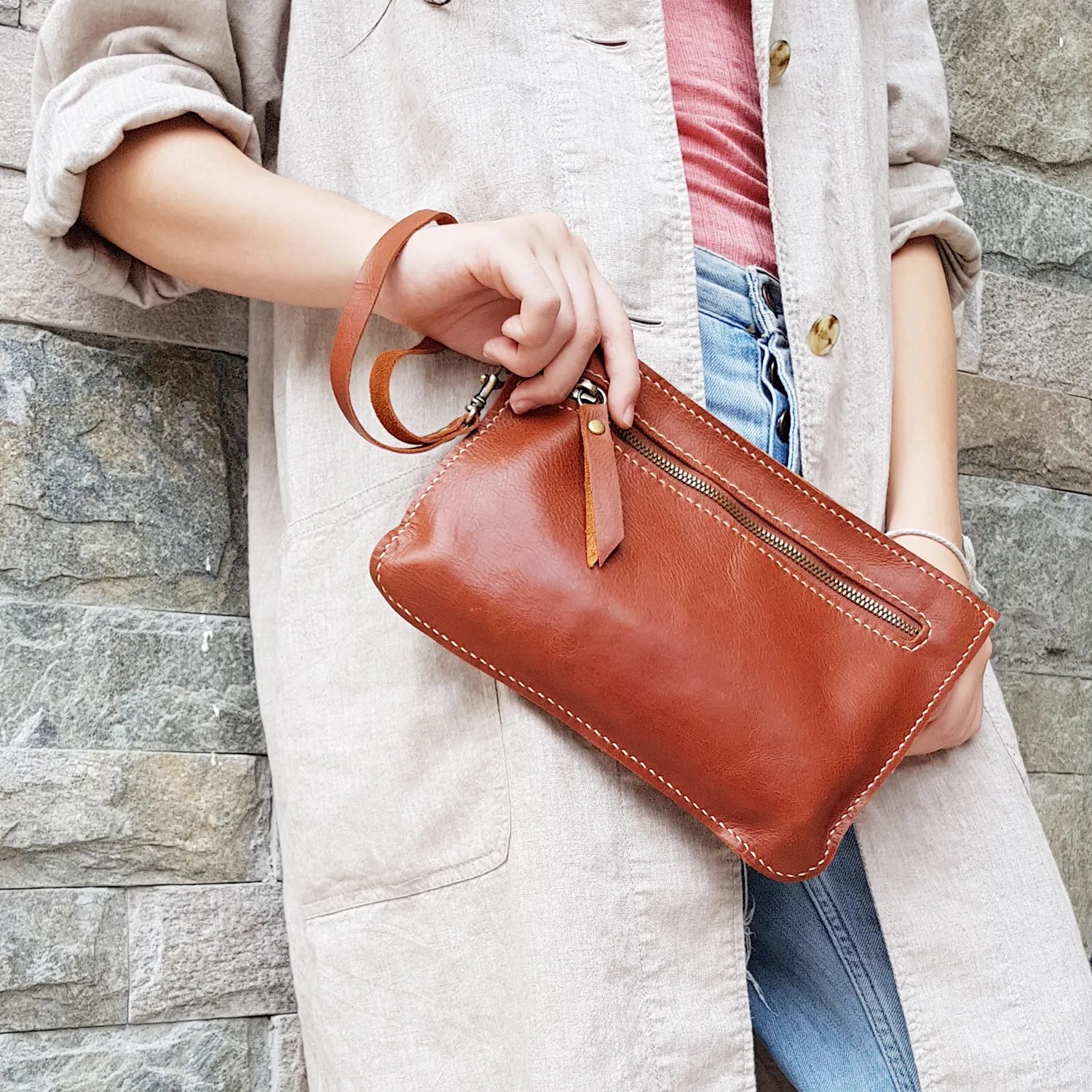 GENUINE LEATHER CLUTCH BAG / EVENING BAG / DINNER BAG Kinies