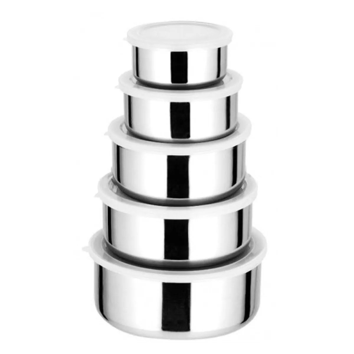 Stainless Steel Food Container Set Round Airtight Box Refrigerator Food Storage Box /Protect