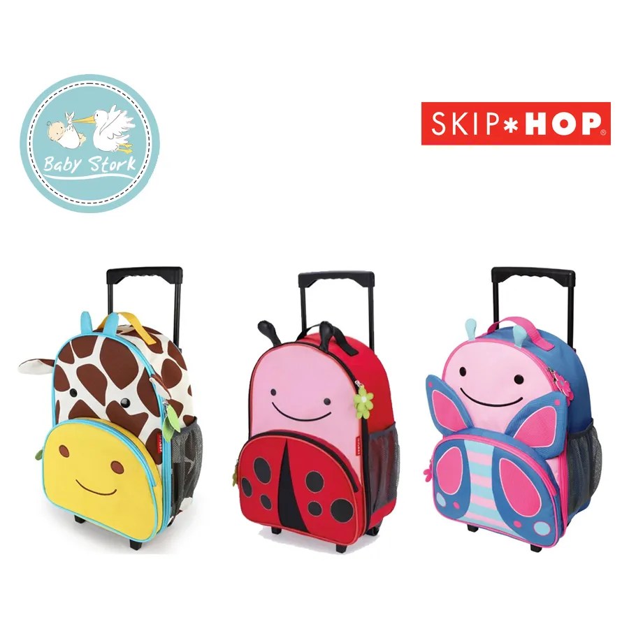 Skip Hop Zoo Kid Rolling Luggage Giraffe / Butterfly / Ladybug Baby