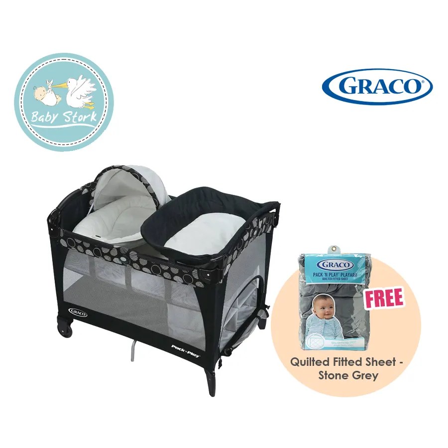 Graco Playard Newborn Napper Milan FREE (1) Quilted Fitted Sheet