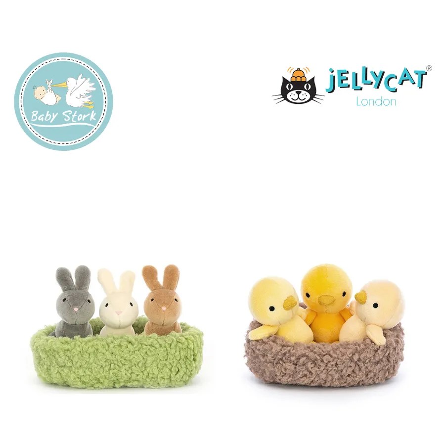 Jellycat Nesting Bunnies / Chickies Baby Stork (MRI2015/1030)