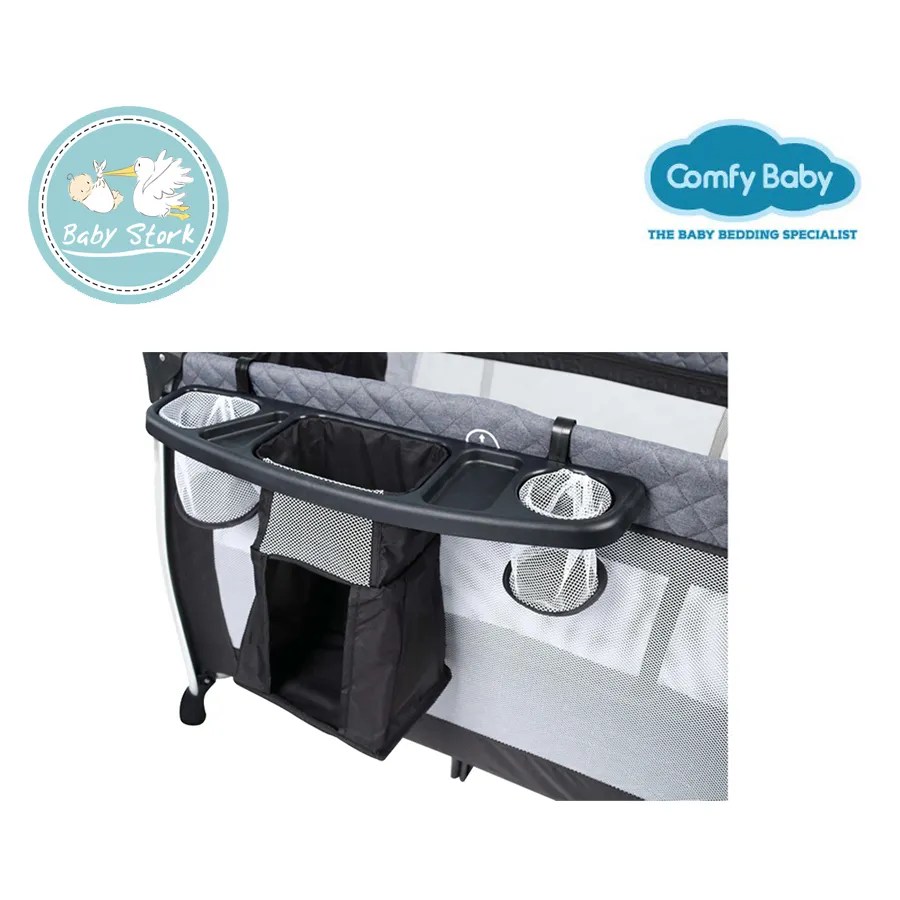 Comfy Baby Travel Cot Eve (Black) Baby Stork (MRI2015/1030)
