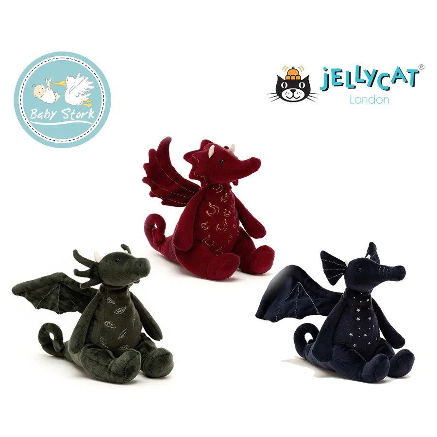 Jellycat Moonlight Dragon / Forest Dragon / Ruby Dragon Baby Stork