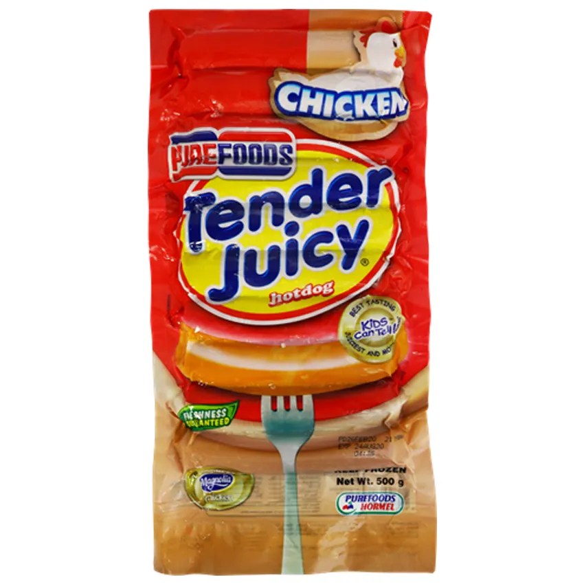 Purefoods Tender Juicy Chicken Hotdog Jumbo 500g Citimart