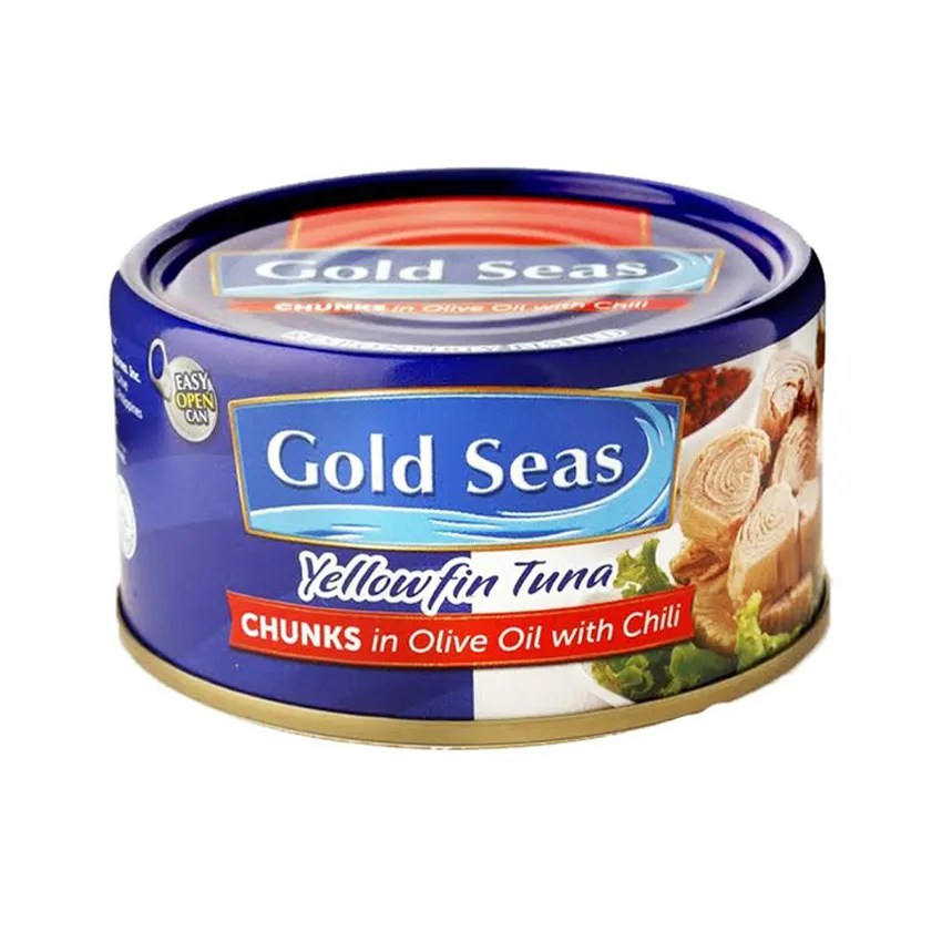 Gold Seas Yellowfin Tuna Chunks In Olive Oil w/Chili 185g Citimart