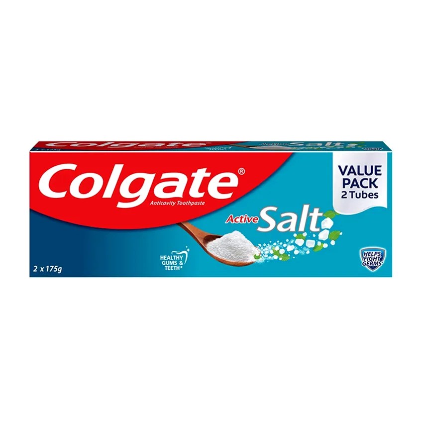 Colgate Toothpaste Active Salt 175g Twin Pack Citimart
