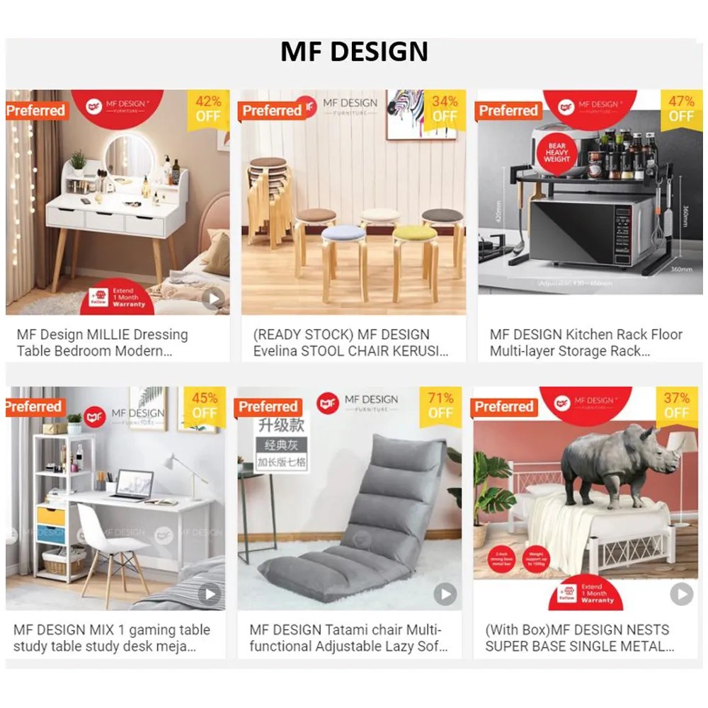 Top 5 Furniture Online Stores on Shopee Platform Malaysia 2021