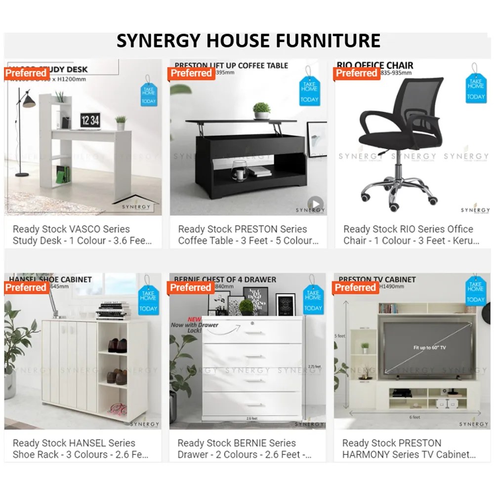 Top 5 Furniture Online Stores on Shopee Platform Malaysia 2021