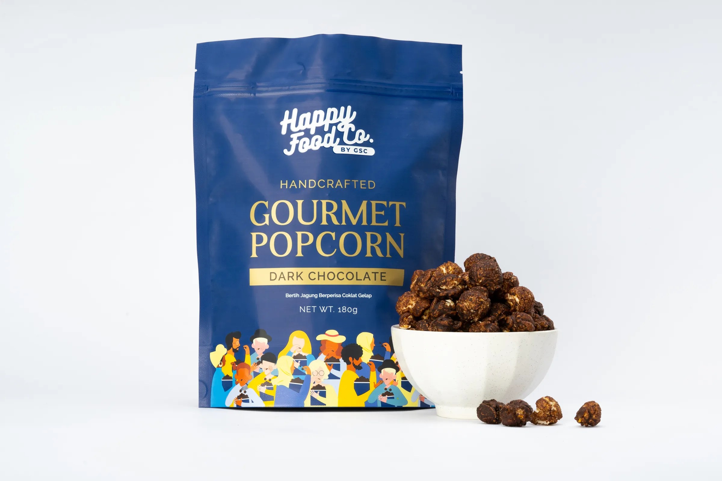 Happy Food Co Gourmet Popcorn Dark Chocolate KEEPSAKE by GSC