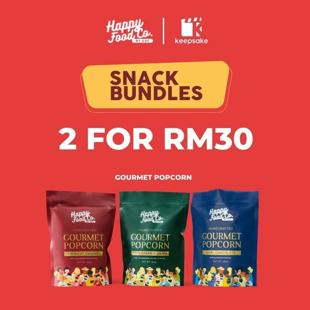 Happy Food Co Gourmet Popcorn Flavours (Twin Pack) KEEPSAKE by GSC
