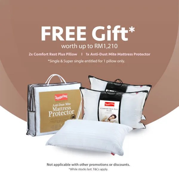 [FREE Pillow+FREE Delivery] Slumberland 15.5" Inch Crown Regent