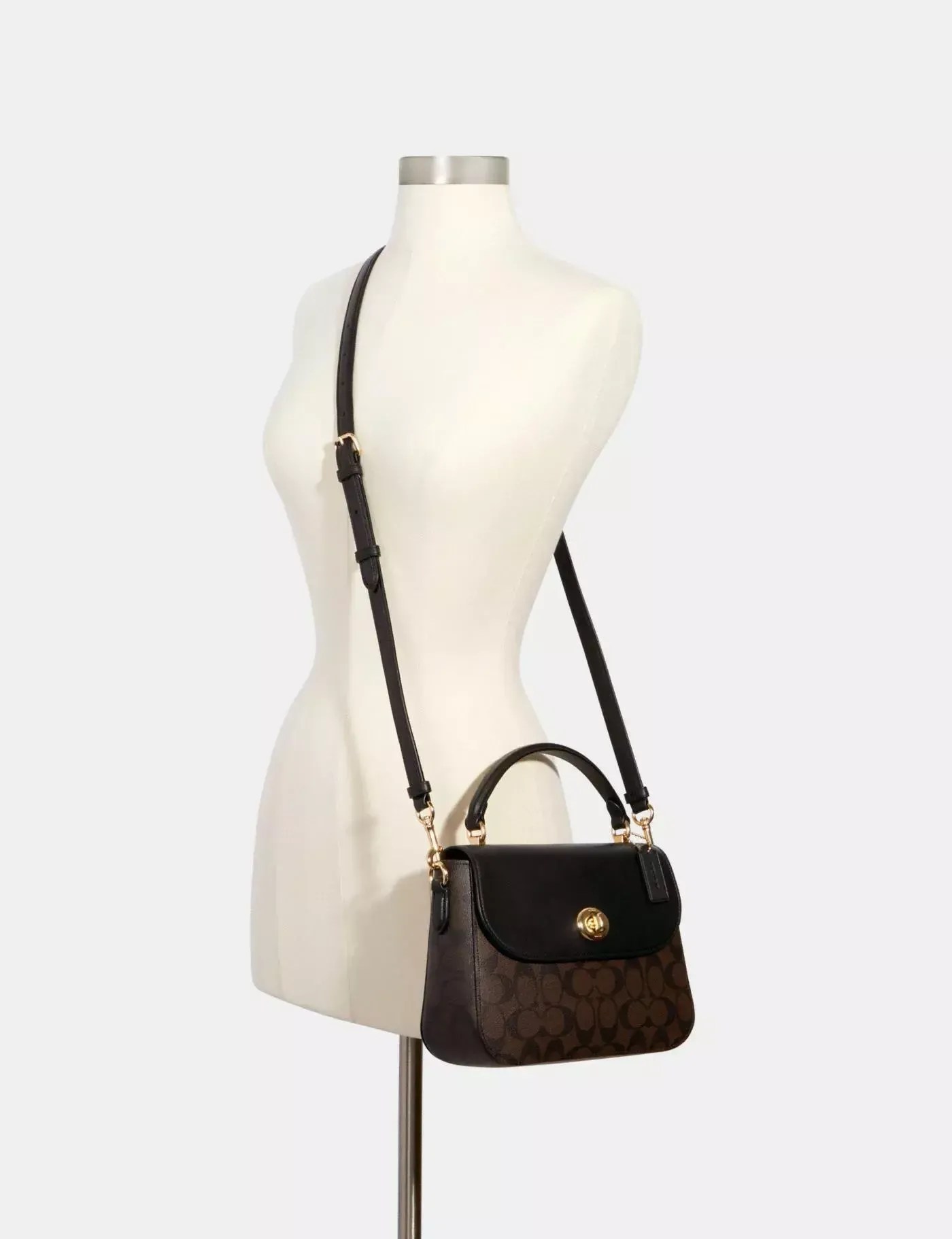 Ready Stock Coach Marlie Top Handle Satchel In Signature Canvas BB