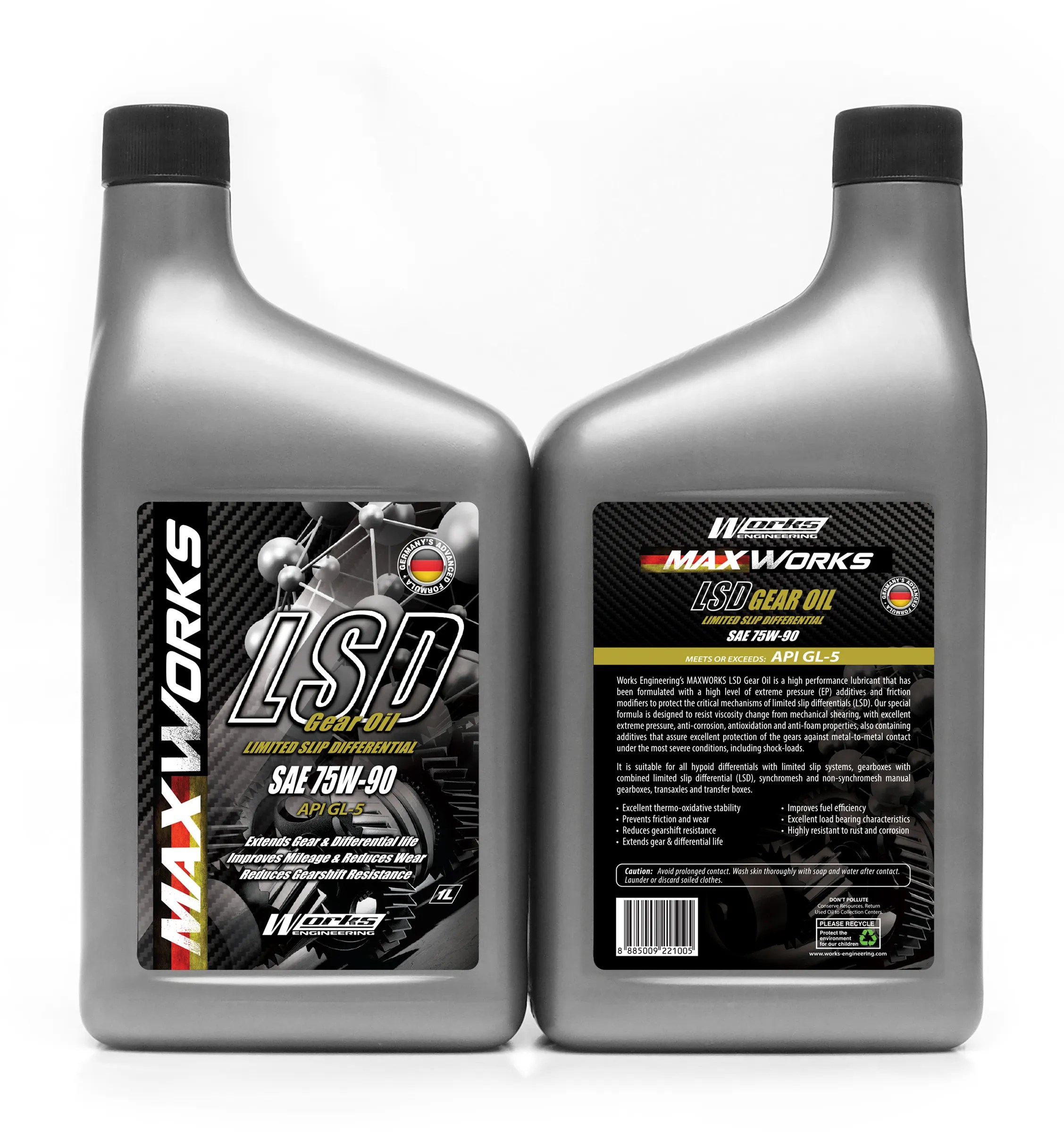 MAXWORKS LSD Manual Transmission Gear Oil SAE 75w90 GL5 (1 Liter